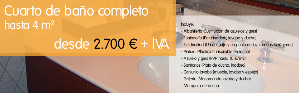 oferta reformas y dise&ntilde;o de cuartos de ba&ntilde;o